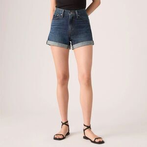 NWT $69.50 Levi's Premium Rolled '80s Mom Shorts Dark Wash Women Size 26 (B5)
